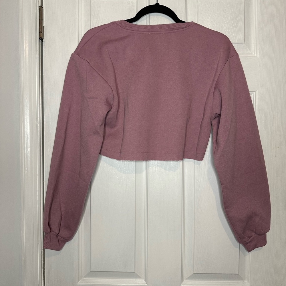 For Love And Lemons Cropped Crewneck Sweatshirt S NWT - Picture 2 of 8